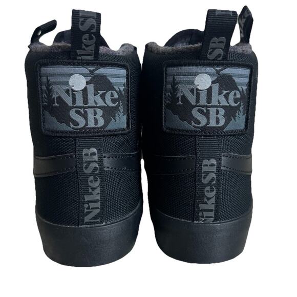 Nike SB Blazer Mid Triple Black Mens 8.5 Suede Skate Shoes DC8903-002 main image 5